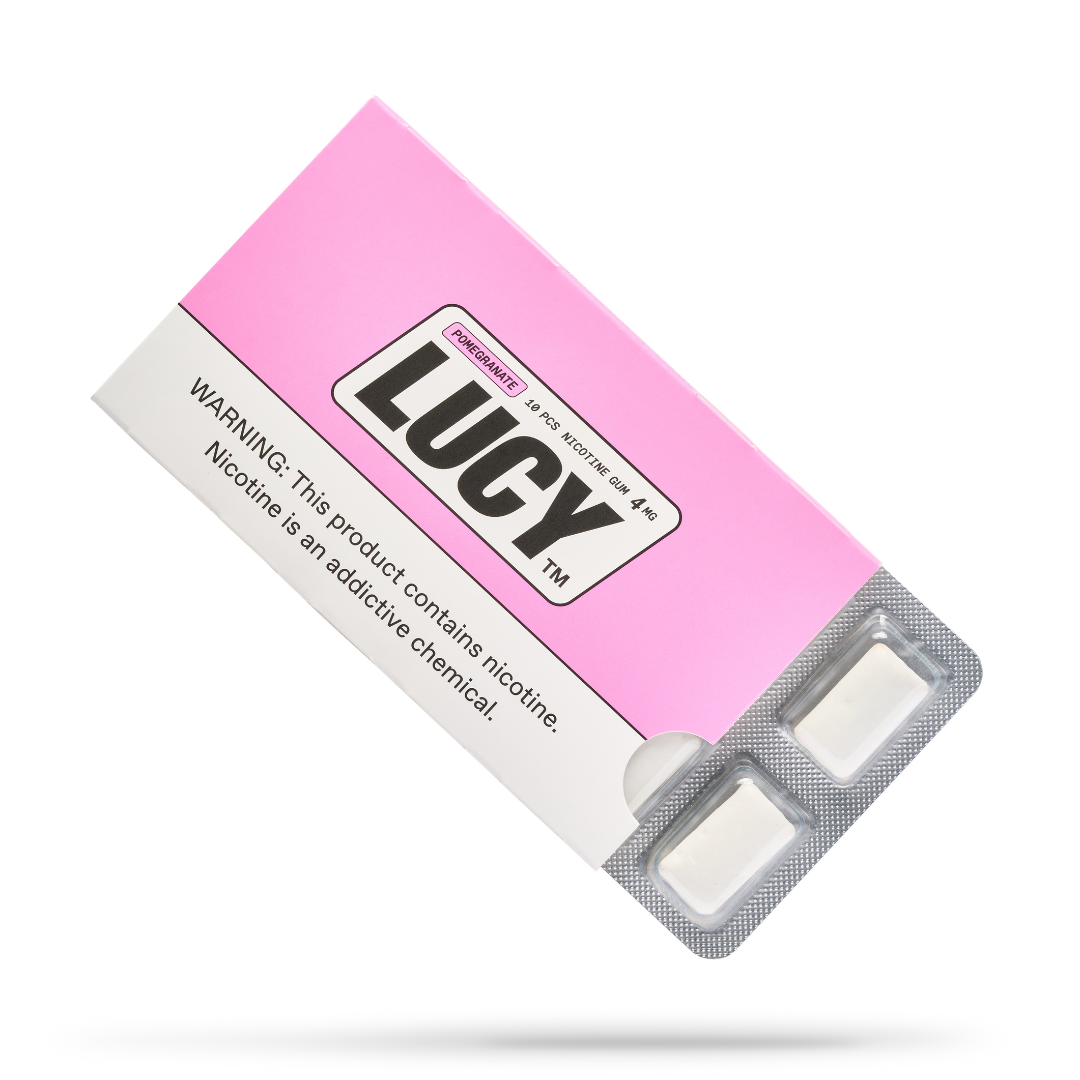 Lucy Nicotine Gum | Pomegranate 4mg